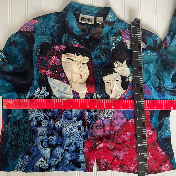 Chico’s SILK Size XS kimono blouse - Picture 10 of 11